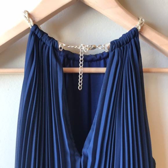 Aqua pleated dress - Picture 6 of 6